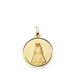 Medalla Oro 18kts Virgen de los Desamparados Bisel 18mm P3098-118