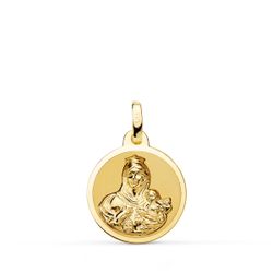 Medalla Oro 18kts Virgen Del Carmen 16mm P5002-816
