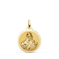 Medalla Oro 18kts Virgen Del Carmen 18mm P5002-818