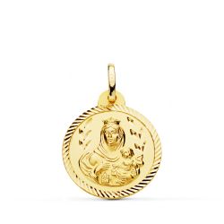 Medalla Oro 18kts Virgen Del Carmen 20mm P5002-220