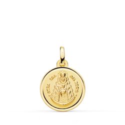 Medalla Oro 18kts Virgen del Rocio Bisel 16mm P3048-116