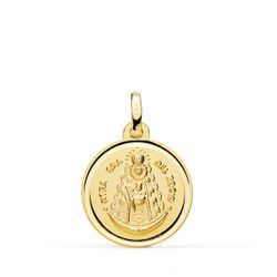 Medalla Oro 18kts Virgen del Rocio Bisel 18mm P3048-118