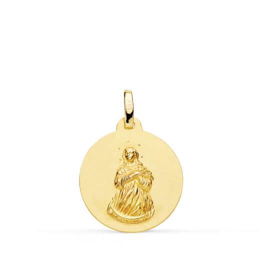 Medalla Oro 18kts Virgen Inmaculada 18mm P8065-018