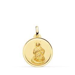 Medalla Oro 18kts Virgen Inmaculada Bisel 18mm P8065-118