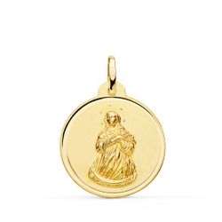 Medalla Oro 18kts Virgen Inmaculada Bisel 22mm P8065-122
