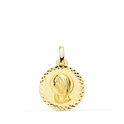 Medalla Oro 18kts Virgen Niña 16mm P9199-916