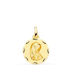 Medalla Oro 18kts Virgen Niña 18mm P9193-318