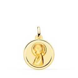 Medalla Oro 18kts Virgen Niña 18mm P9200-118