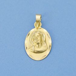 Złoty medal 18kts Virgin Girl 19x12mm 26000768