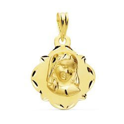 Medalla Oro 18kts Virgen Niña 19x16mm 27000011