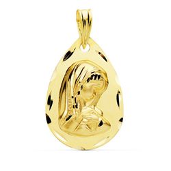 Medalla Oro 18kts Virgen Niña 21x14mm 26000325