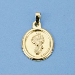 Medalla Oro 18kts Virgen Niña 22x16mm 26000479