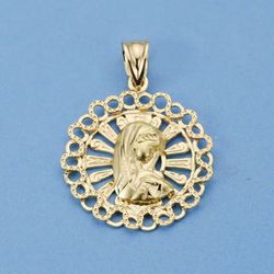 Medalla Oro 18kts Virgen Niña 24mm 26000073