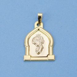 Złoty medal 18kts Virgin Girl 24x17mm 26000478