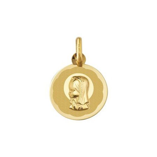 Medalha de ouro 18k Virgem Menina Argyor MRM 13mm (18)1910104-13mm Brilhante-Fosco