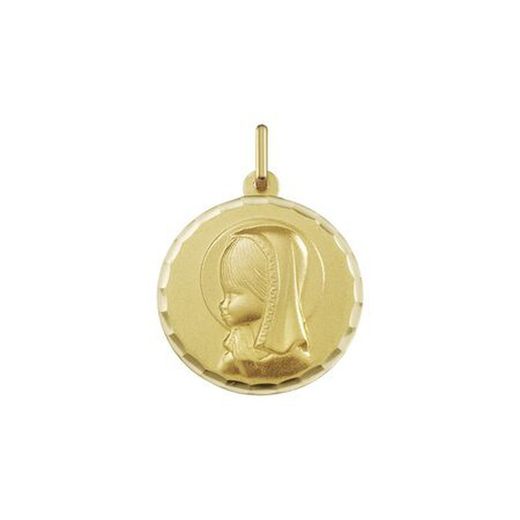 18kt Gold Medal Virgin Girl Argyor MRM 16mm (18)1603104N Faceted Bezel