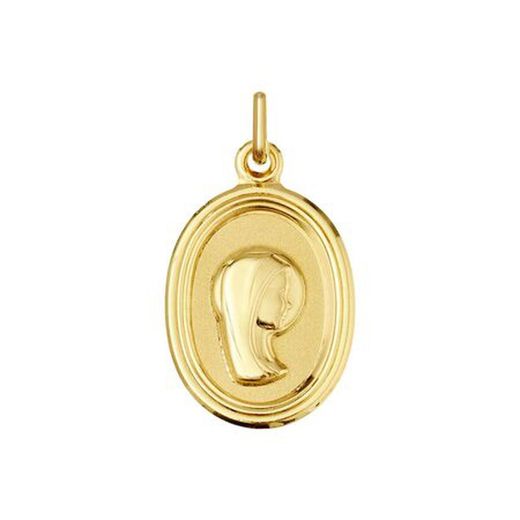18kt Gold Medal Virgin Girl Argyor MRM 22x14mm (18)1925184 Oval