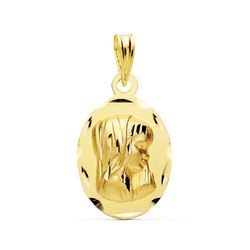 Medalla Oro 18kts Virgen Niña Ovalada 19x12mm P9168-319