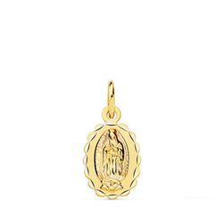 Medalla Oro 9kts 12x9mm 9KP6059-312 Virgen De Guadalupe