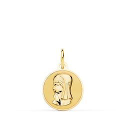 9kt guldmedalje 14mm 9K080078 Virgin Girl