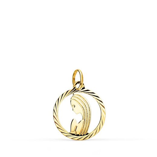 9kt Gold Medal 14mm 9K22162 Virgin Girl