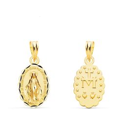Medalla Oro 9kts 15x10mm 9KP6270-315 Virgen De La Milagrosa