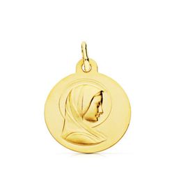 Medalla Oro 9kts 16mm 9K16880 Virgen Francesa