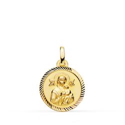 Medalla Oro 9kts 16mm 9KP2035-2 Virgen Del Perpetuo Socorro