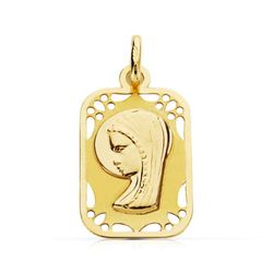 Medalla Oro 9kts 16x11mm 9K16702 Virgen Niña