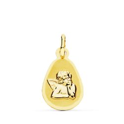 Medaglia d'oro 9kt 17x10mm 9K16256 Angelo beffardo