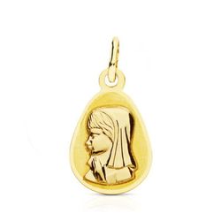 Medalla Oro 9kts 17x10mm 9K16480 Virgen Niña