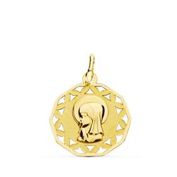 Médaille Or 9kt 18mm 9K16619 Fille Vierge