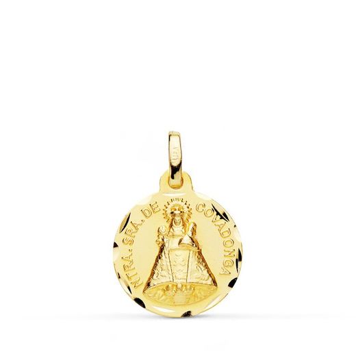 Medalla Oro 9kts 18mm 9K261443 Virgen De Covadonga