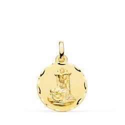 Medalla Oro 9kts 18mm 9K270060 Virgen De Las Angustias