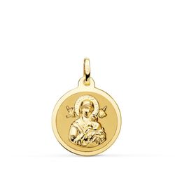 Medalla Oro 9kts 18mm 9KP3008-818 Virgen Del Perpetuo Socorro