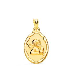 Médaille en Or 9 carats 18x14mm 9K22118 Petit Ange de Burlón