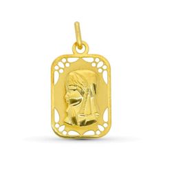 Medalla Oro 9kts 19x11mm 9K16722 Virgen Niña