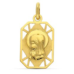 Medalla Oro 9kts 19x11mm 9K16726 Virgen Niña
