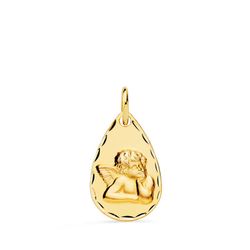 Medalha de Ouro 9kts 19x11mm 9K22122 Anjinho