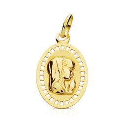 Medalla Oro 9kts 19x12mm 9K16451 Virgen Niña