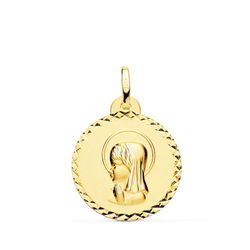 9kt Goldmedaille 20mm 9KP9198-920 Jungfrau Mädchen