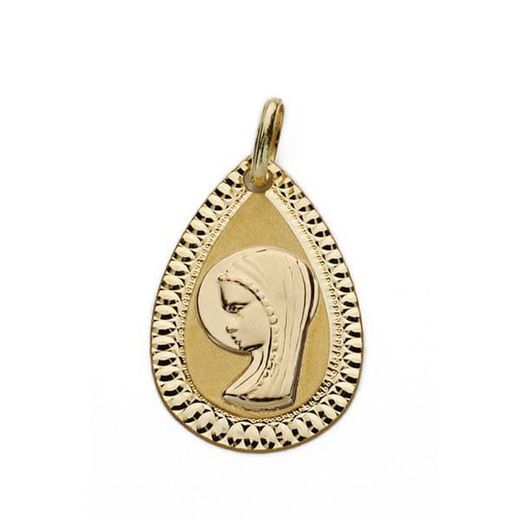 9kt Gold Medal 20x13mm 9K16498 Virgin Girl