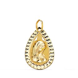 Medalha de Ouro 9kt 20x13mm 9K16701 Virgem Menina