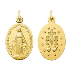 Medalla Oro 9kts Argyor MRM (9)9KAY3007 Virgen Milagrosa Francés