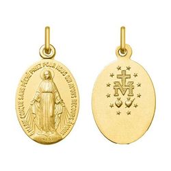 Medalla Oro 9kts Argyor MRM (9)9KAY3008 Virgen Milagrosa Francés