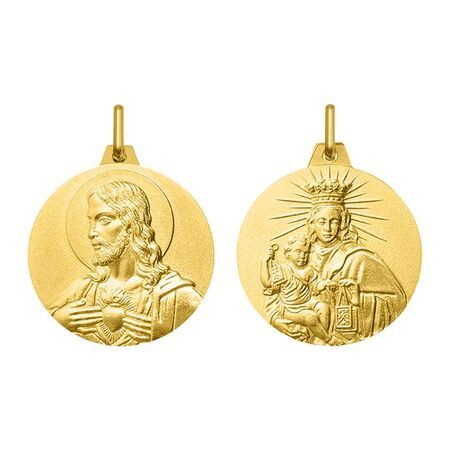 Medalla Oro 9kts Argyor MRM (9)9KAY3163 Escapulario Virgen Del Carmen