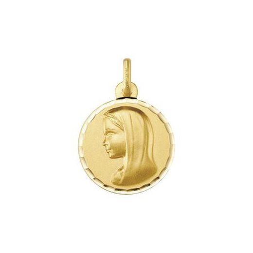9kt Gold Medal Virgin Girl Argyor MRM 16mm (9)1603176N Faceted Bezel
