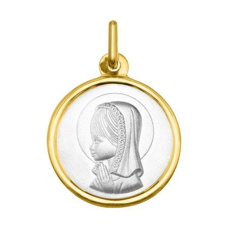 Medalla Oro Bicolor Blanco 18kts Argyor MRM (18)AY3077 Virgen