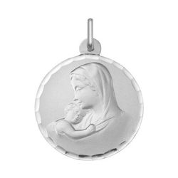 Medalla Oro Blanco 18kts Argyor MRM (18)AY3109G Virgen & Niño