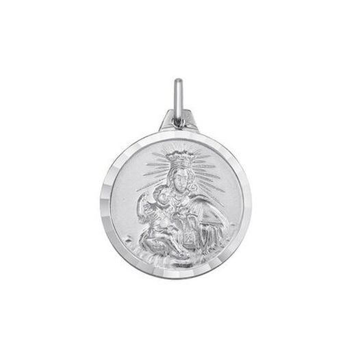 18kt White Gold Medal Virgin of Carmen Argyor MRM 18mm (18)1B00202 Wave Bezel